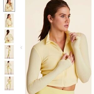 Alala Rise Zip Up, Buttercup Yellow, Size Large